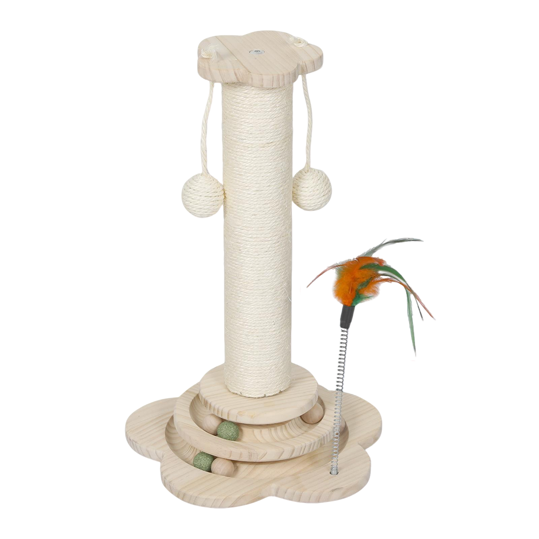 Pawz Cat Scratcher Wooden Scratching Post