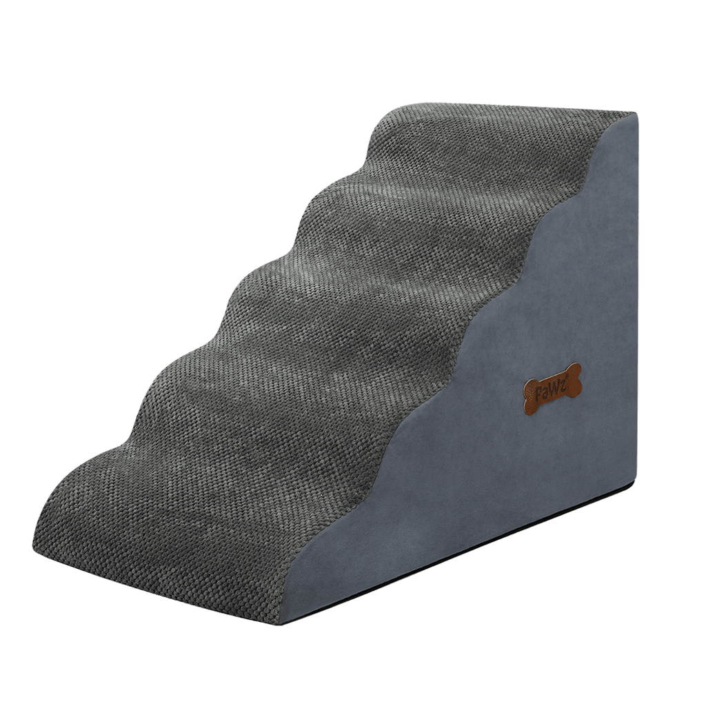 Pawz 5 Steps Pet Stairs Dog Ramp High Density Foam Grey