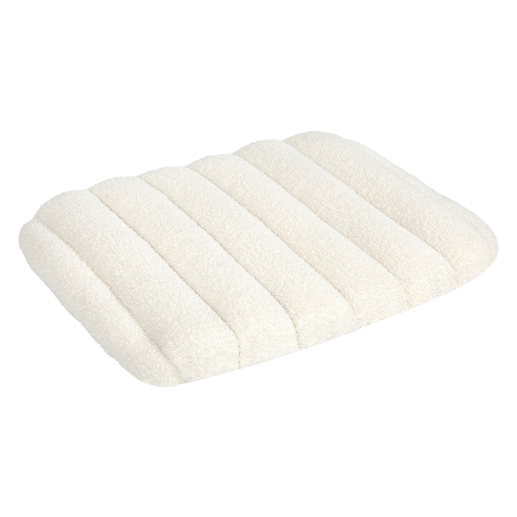 Pawz S Size Orthopedic Dog Bed with Sherpa Plush Removable Cover in White