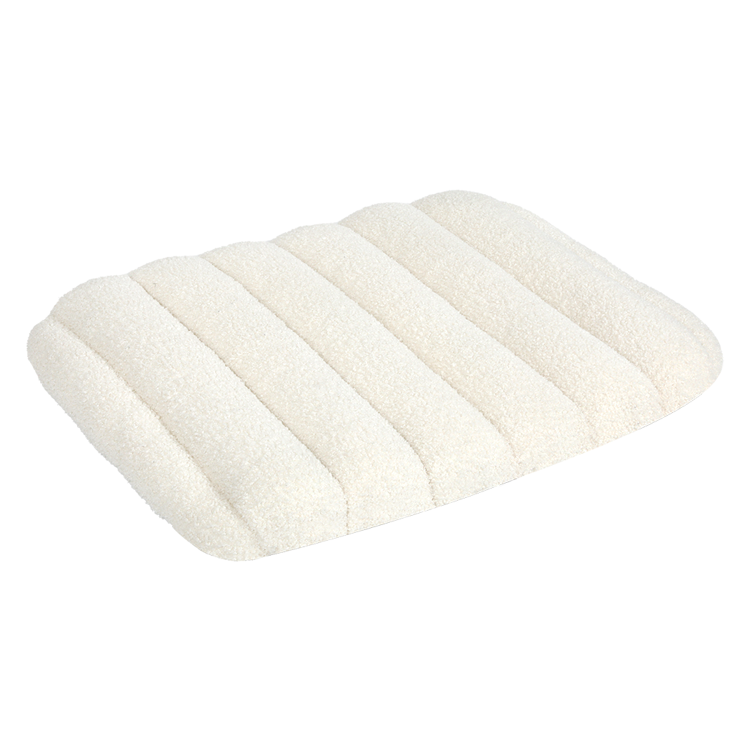 Pawz S Size Orthopedic Dog Bed with Sherpa Plush Removable Cover in White