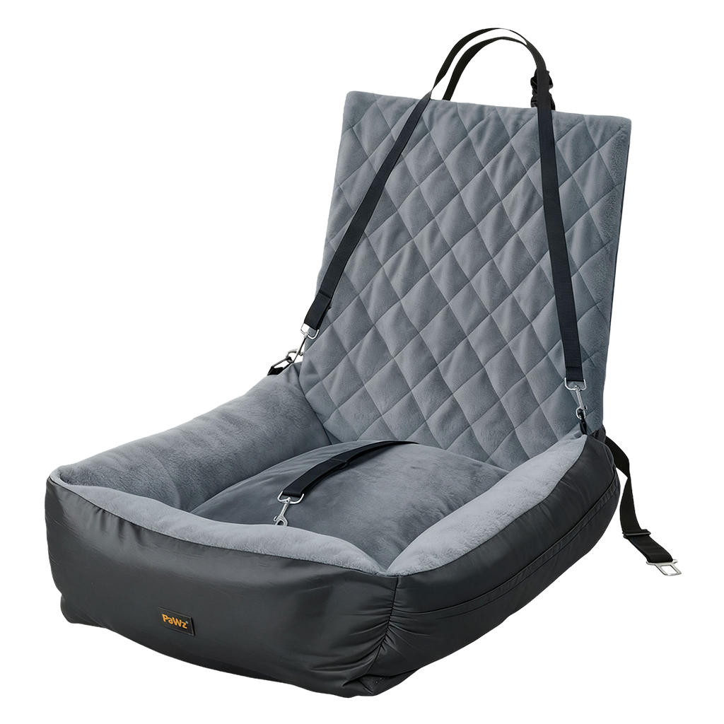 Pawz Pet Car Seat Dog Seat Travel Safety Booster Grey