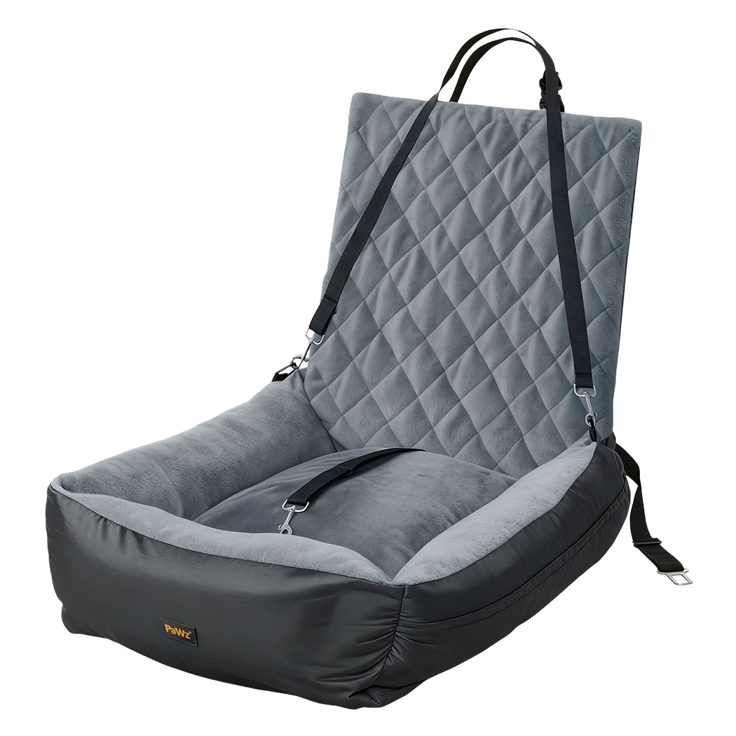 Pawz Pet Car Seat Dog Seat Travel Safety Booster Grey