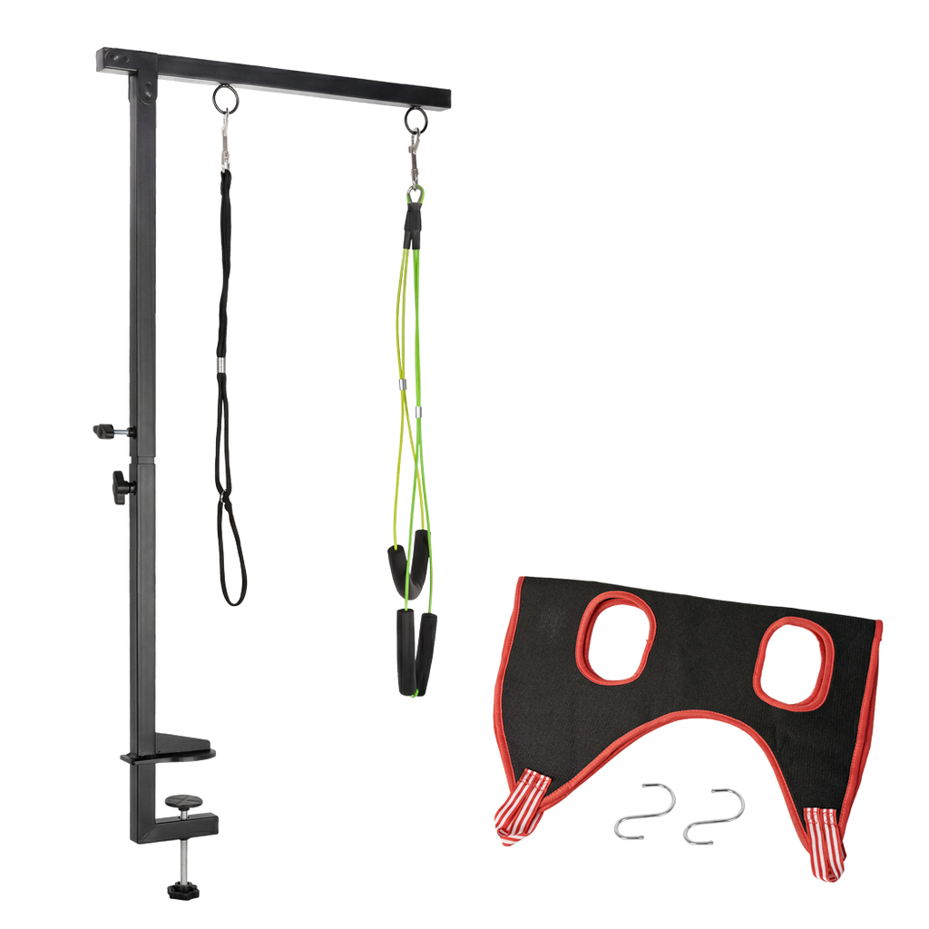 Pawz Dog Grooming Hammock Table Arm Adjustable 70-97cm Steel Clamp 2 Holders