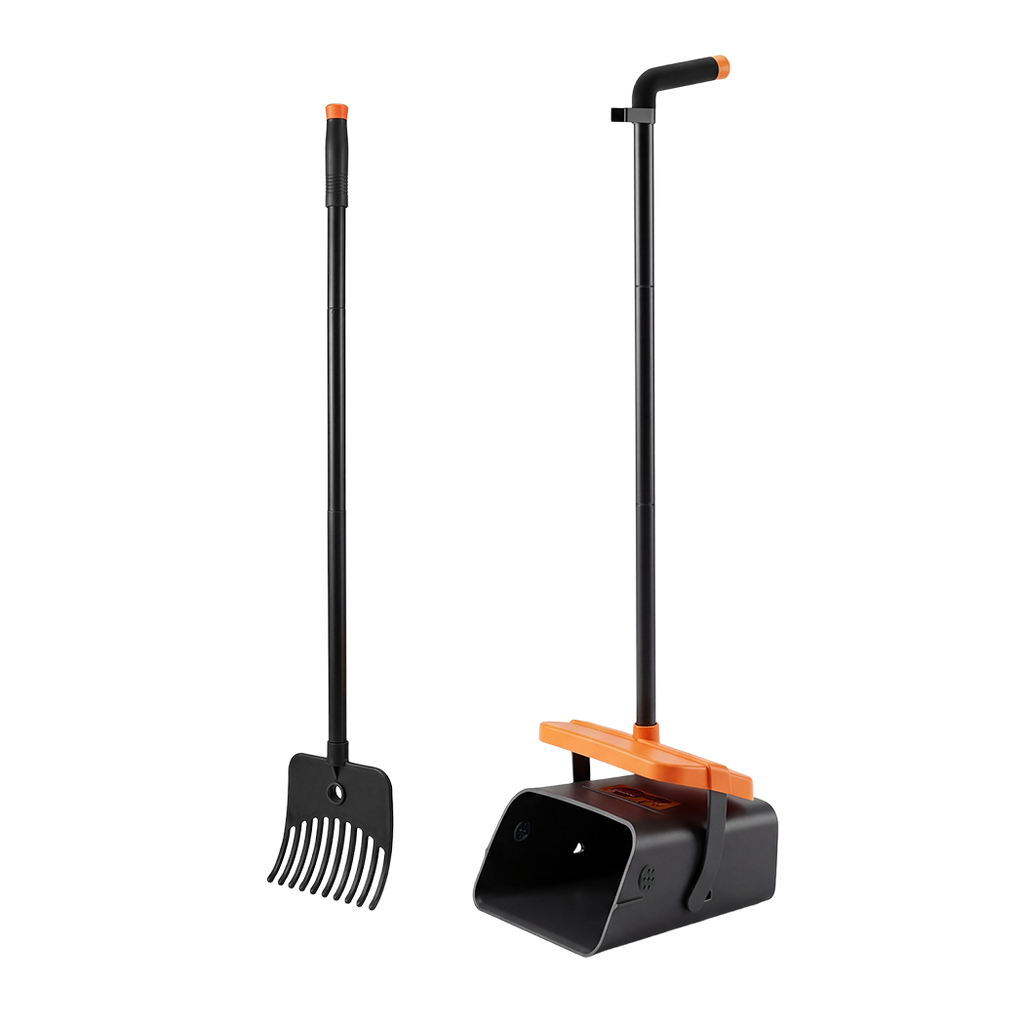 Pawz Pooper Scooper Rake Kit Long Handle Dog Poop Picker Easy Pickup Outdoor