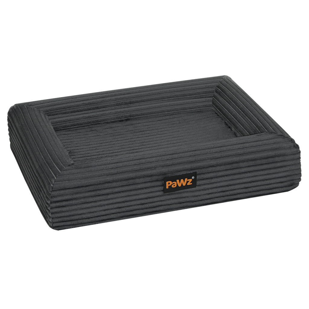 Pawz XXL Size Orthopedic Dog Bed with Corduroy Removable Cover Waterproof Washable Grey