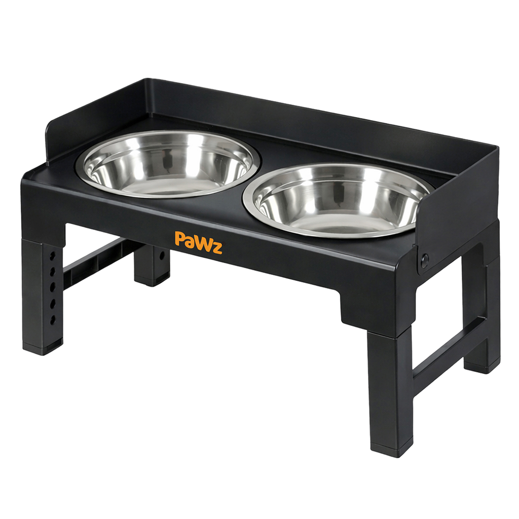 Pawz Elevated Dog Bowls Pet Feeder 6 Height Adjustable Raised Food Water Large