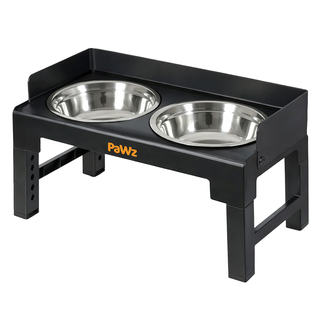 Pawz Elevated Dog Bowls Pet Feeder 6 Height Adjustable Raised Food Water Large