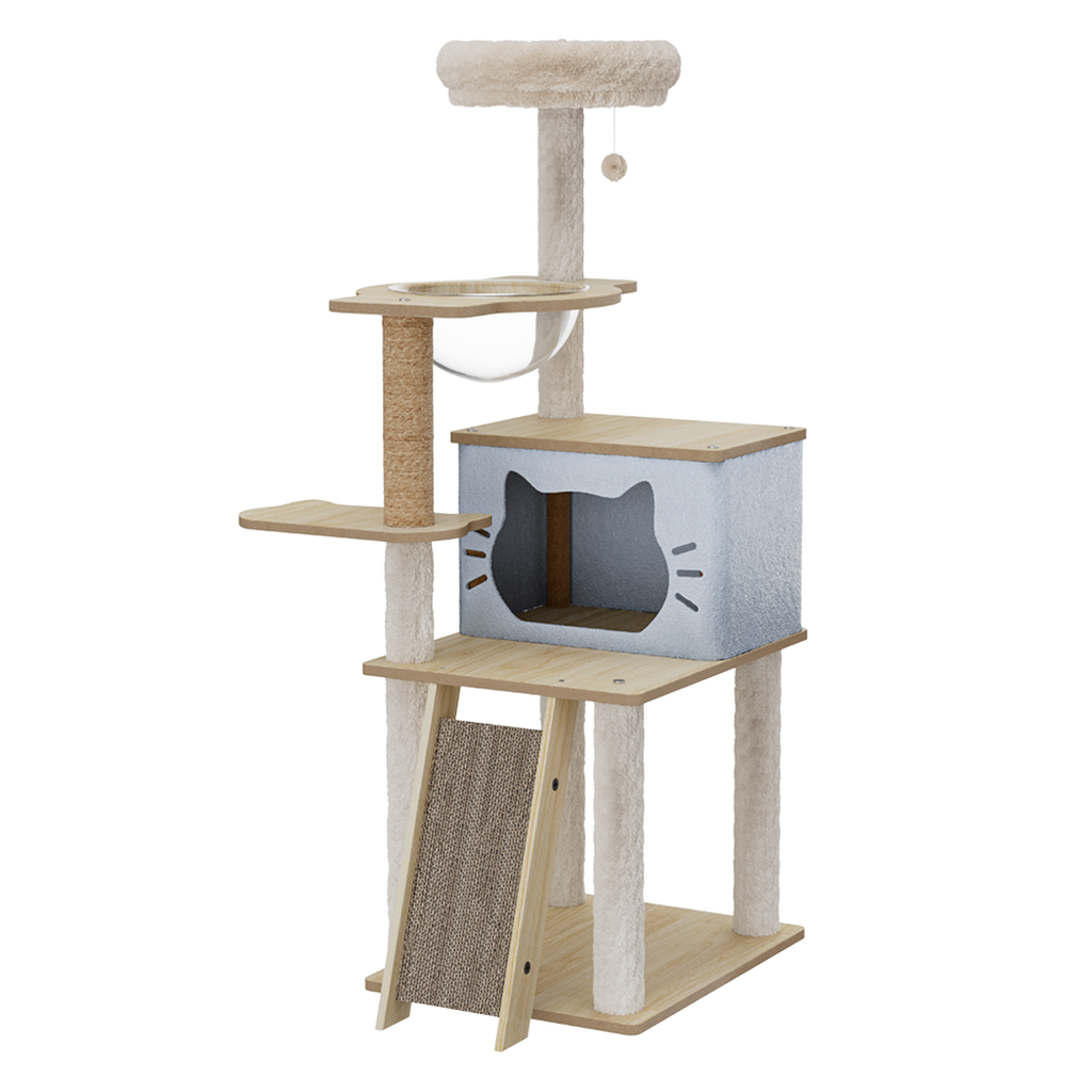 Pawz Cat Tree Tower Scratcher Wood Condo House 120cm