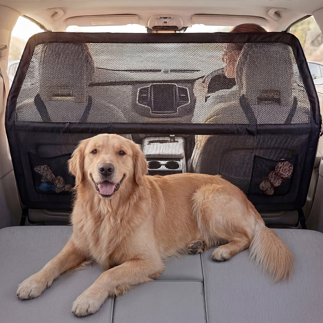 Pawz Dog Car Barrier Guard Back Seat Safety Protector Mesh Net Pet Large Divider