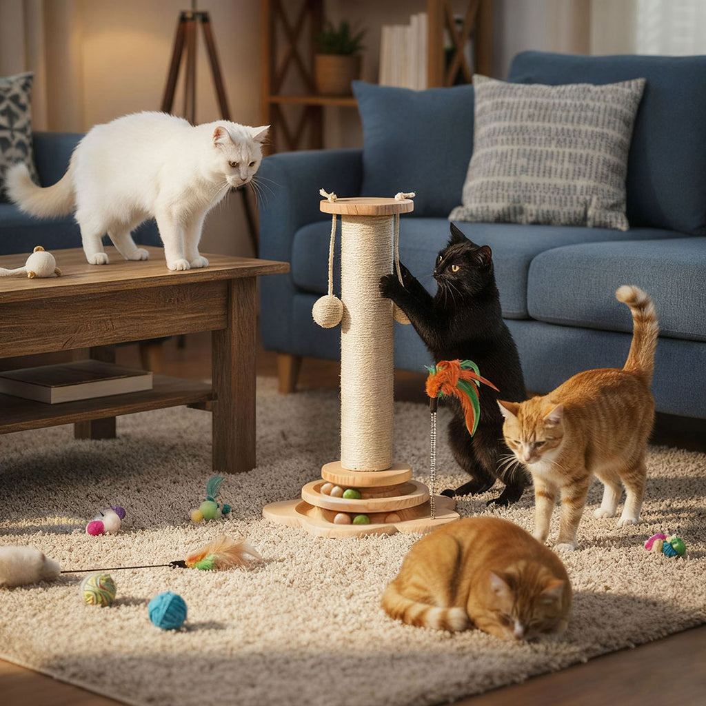 Pawz Cat Scratcher Wooden Scratching Post