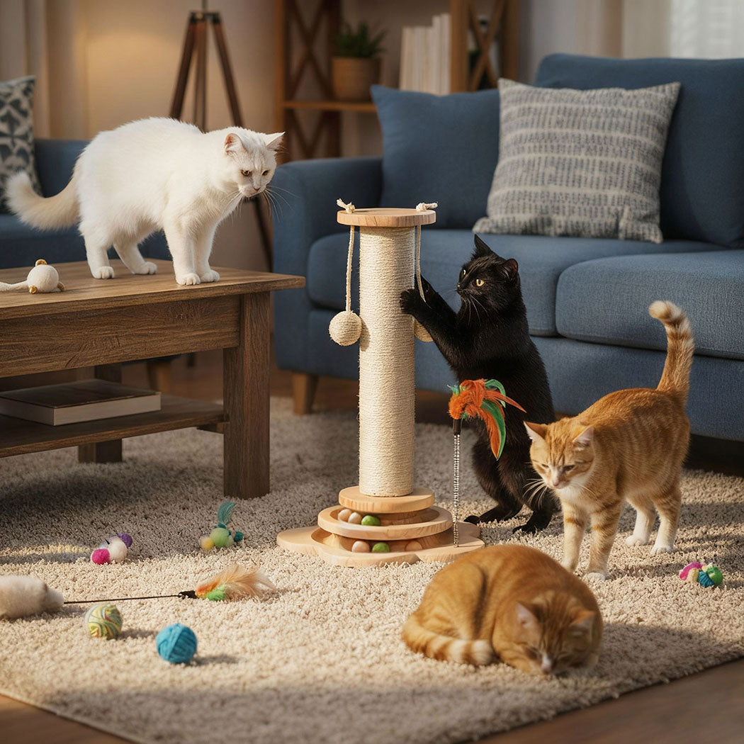 Pawz Cat Scratcher Wooden Scratching Post