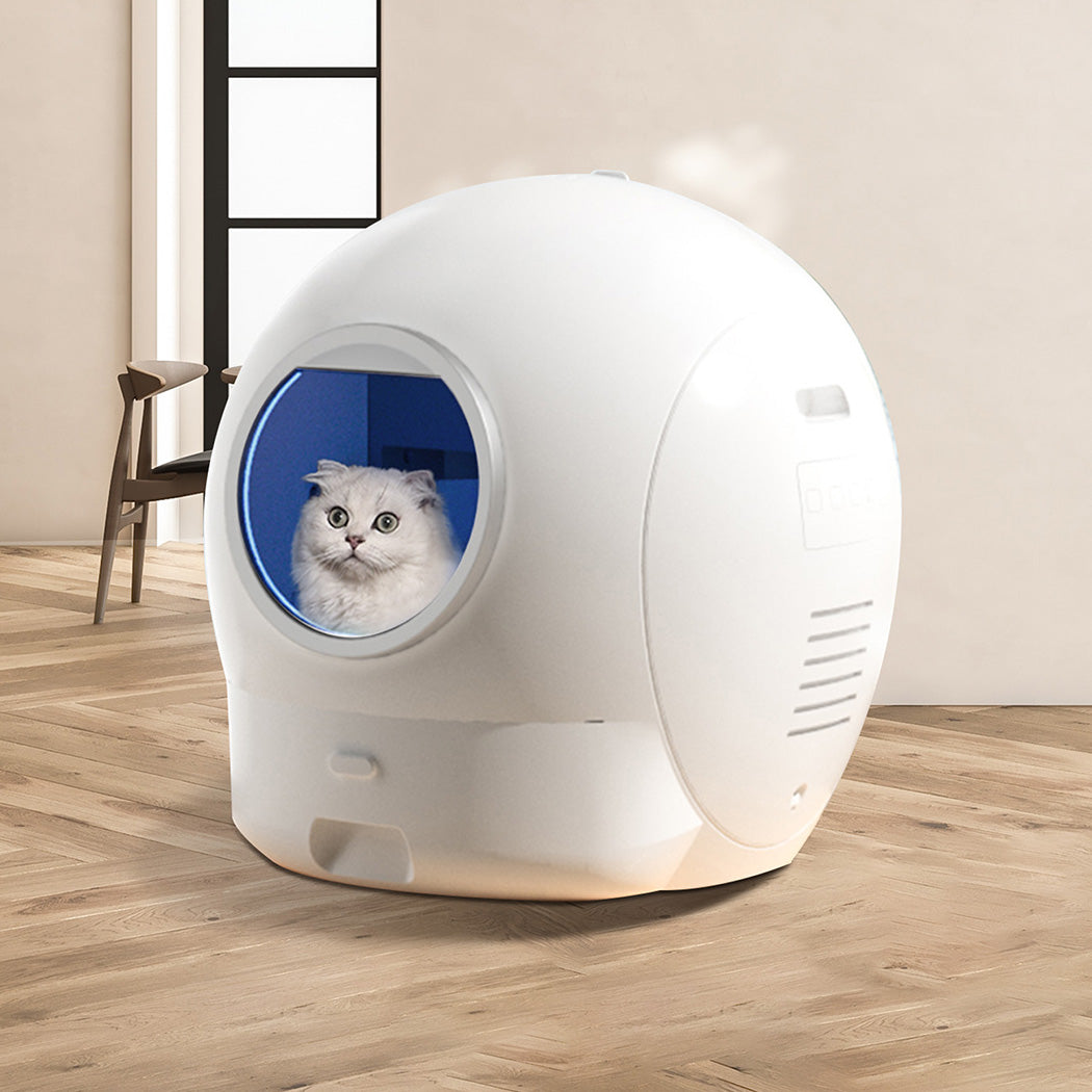 Pawz Self Cleaning Cat Litter Box Large Enclosed Toilet