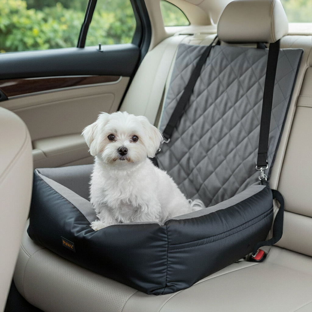 Pawz Pet Car Seat Dog Seat Travel Safety Booster Grey