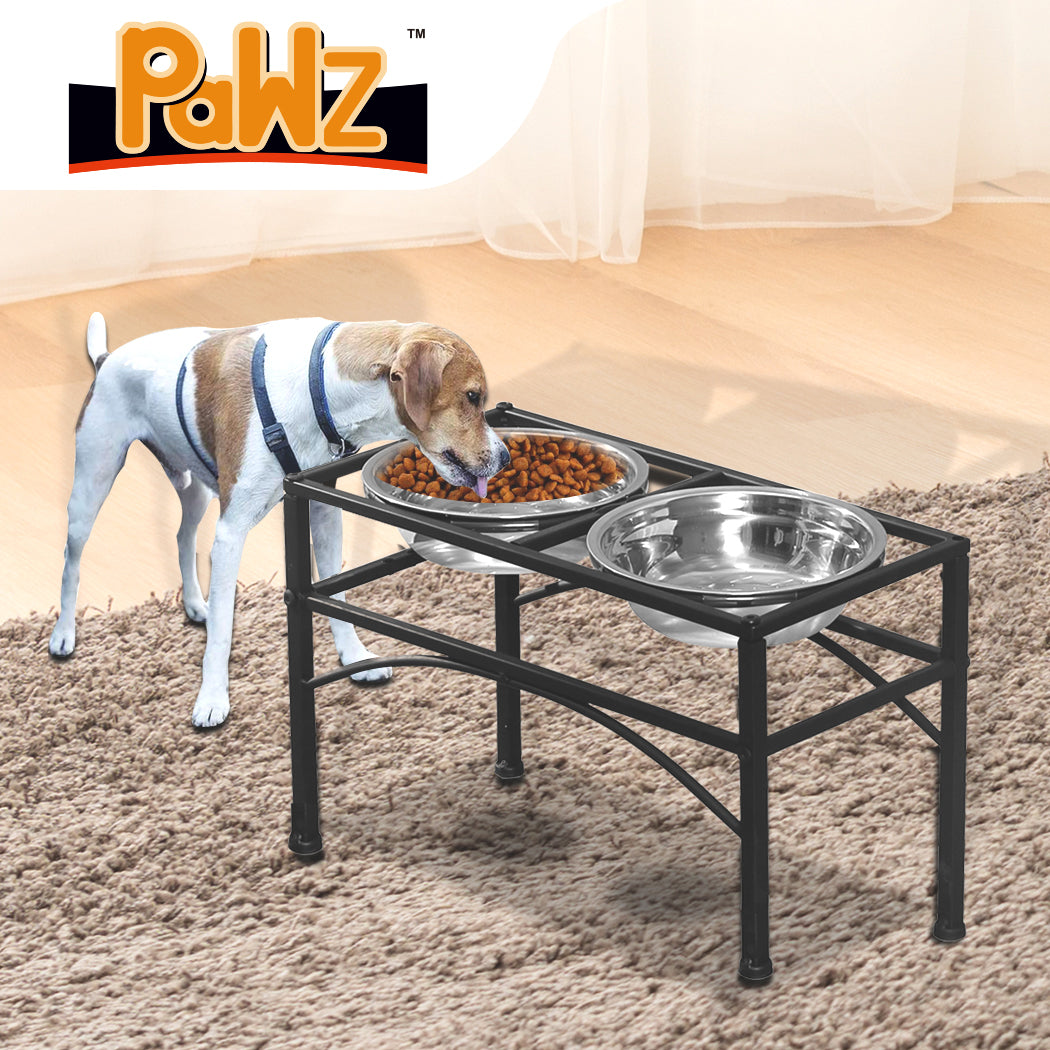 PaWz Dual Elevated Raised Pet Dog Feeder Medium