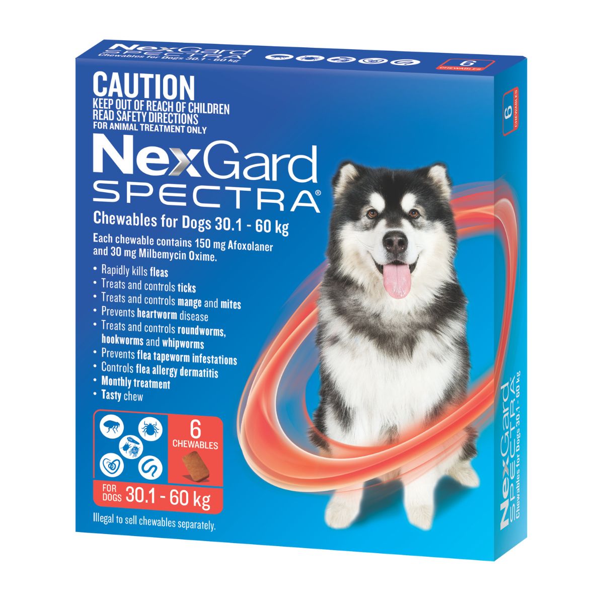 NexGard Spectra Dogs 30.1-60kg 6pk