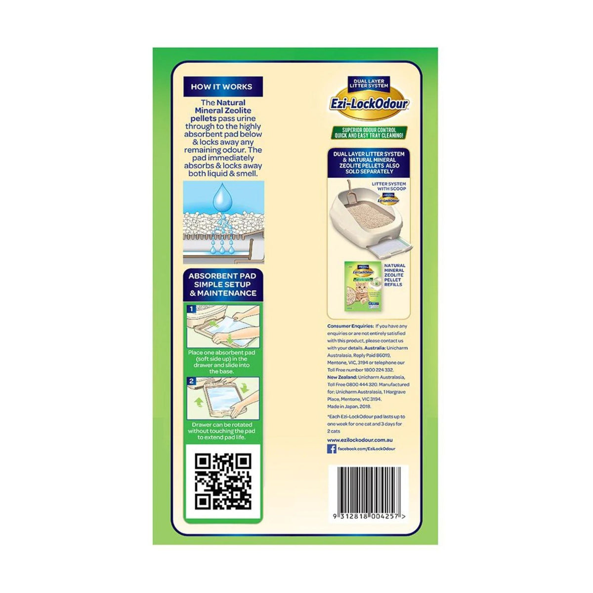 Ezi Lockodour Absorbant Cat Pads 10pk