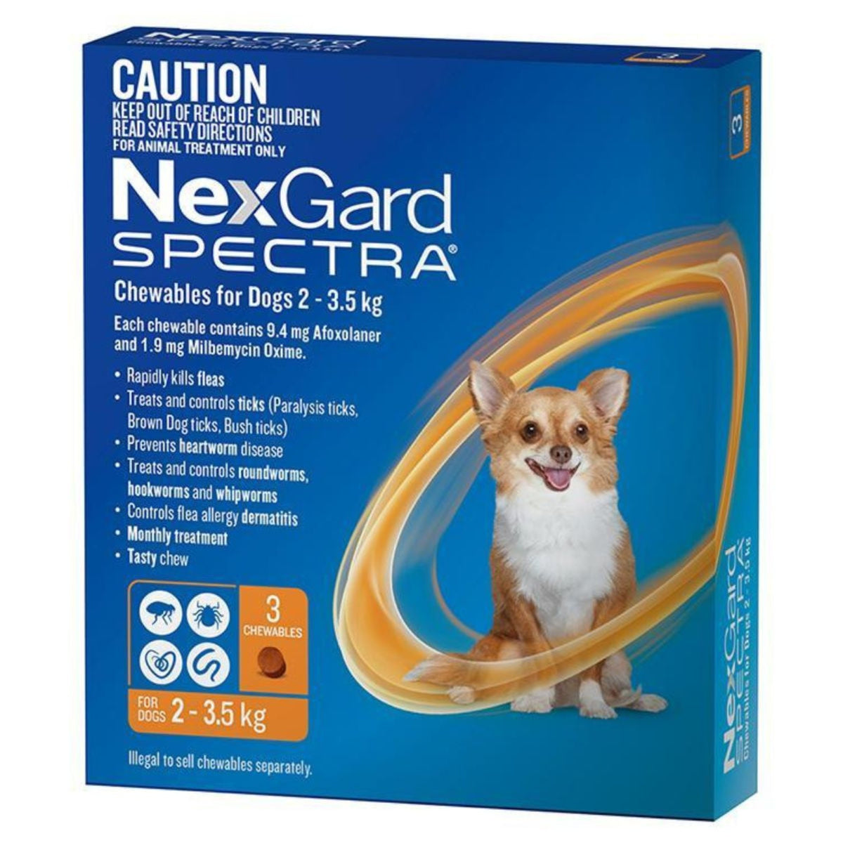NexGard Spectra Dogs 1.35-3.5kg 3pk