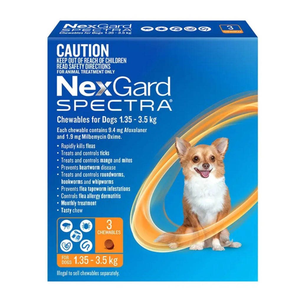 NexGard Spectra Dogs 1.35-3.5kg 3pk