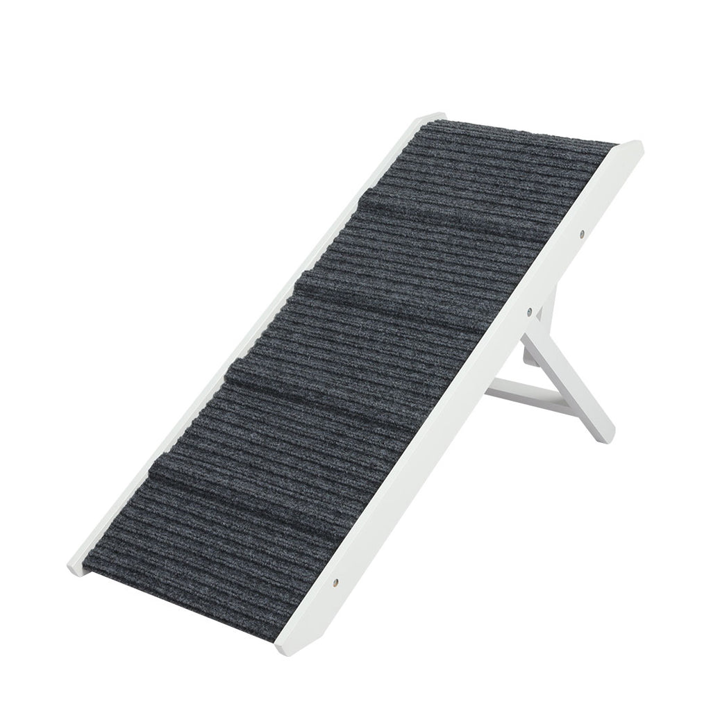PaWz Adjustable Dog Ramp Height Stair White