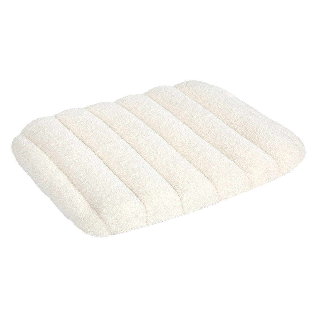 Pawz M Size Orthopedic Dog Bed with Sherpa Plush Removable Cover in White