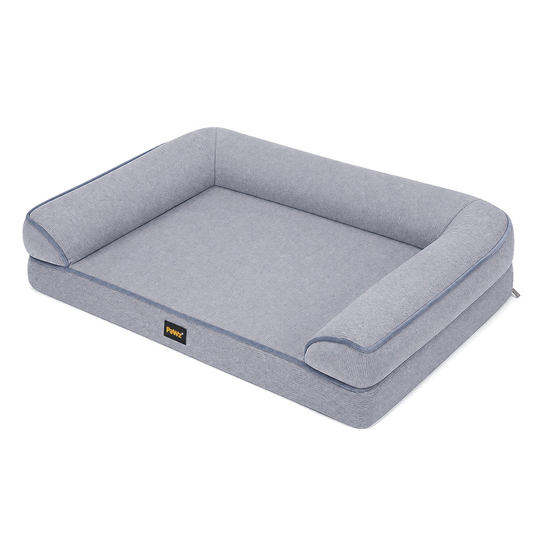 Pawz Cooling Orthopedic Dog Bed Waterproof Lining Washable Memory Foam Grey XL