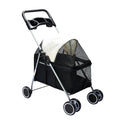 PaWz Large Pet Stroller Dog Cat Carrier Black