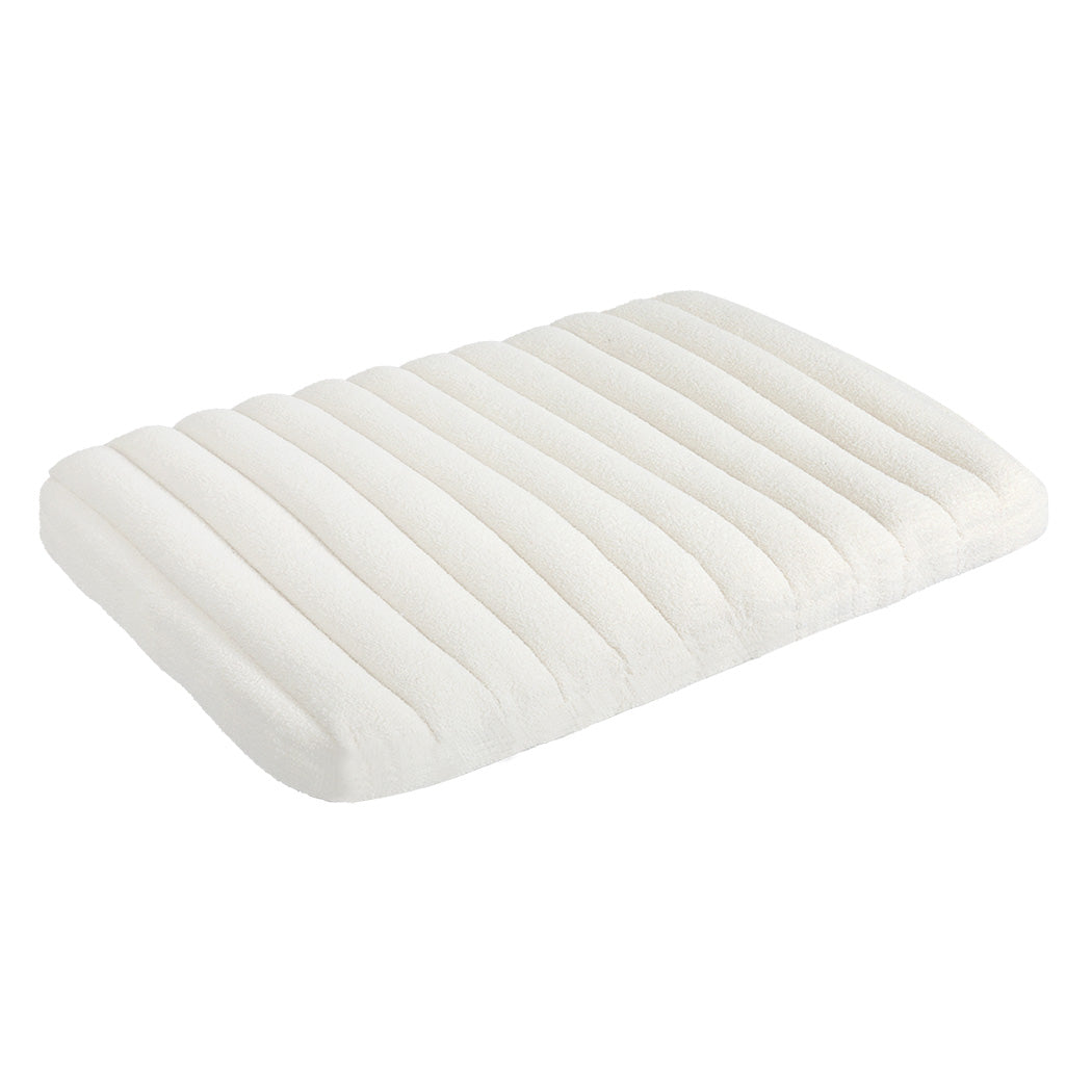 Pawz XL Size Orthopedic Dog Bed with Sherpa Plush Removable Cover in White