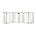 PaWz Wooden Pet Gate Dog Fence Safety White 6 Panels