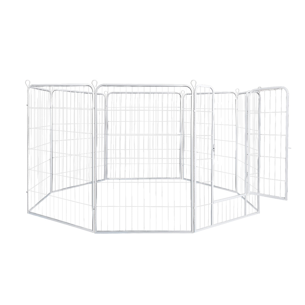 PaWz 8 Panel 48'' Pet Dog Playpen Puppy White 4kg chicken