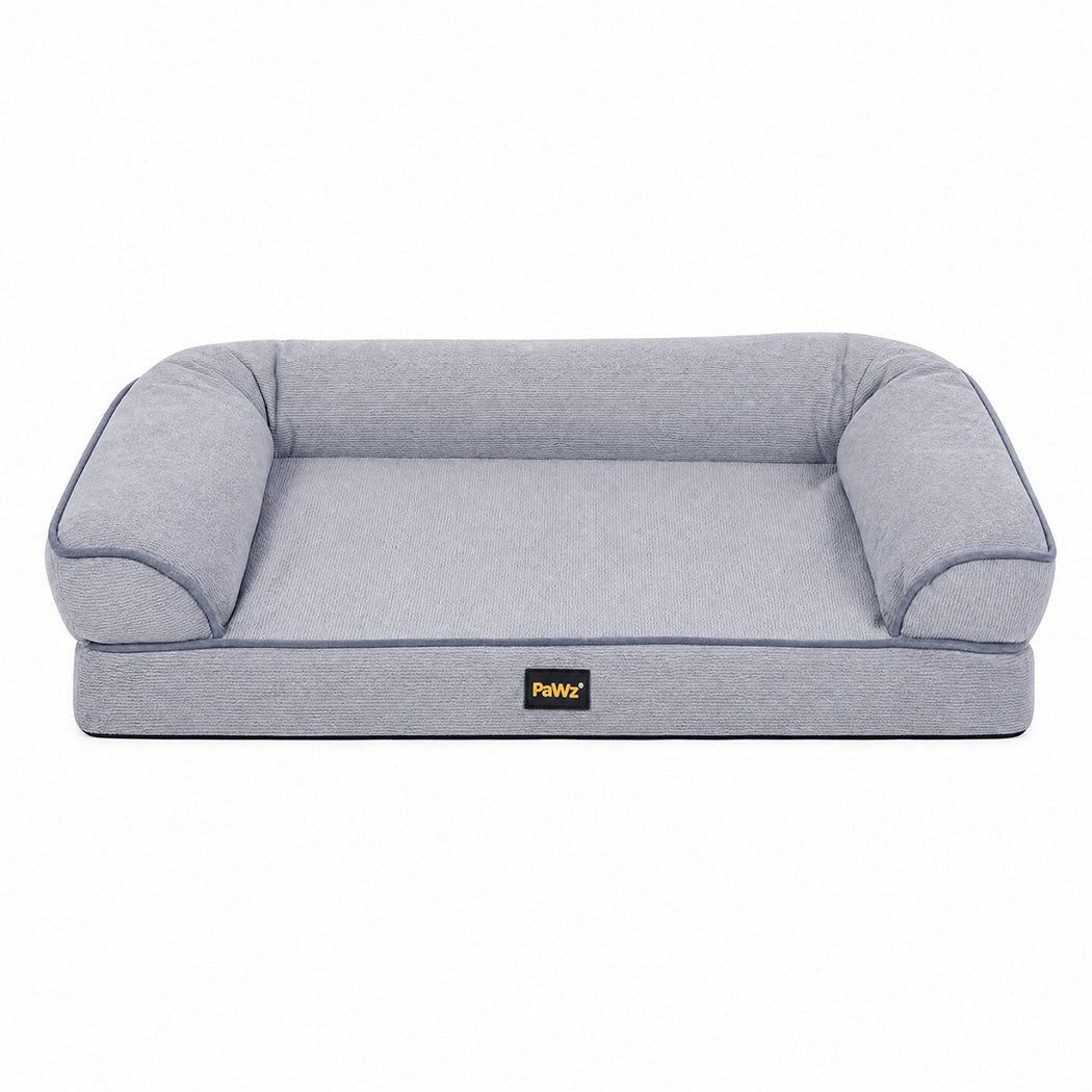 Pawz Cooling Orthopedic Dog Bed Waterproof Lining Washable Memory Foam Grey XL