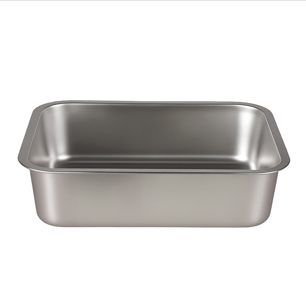 Pawz Stainless Steel Cats Litter Box 10cm Height Small Animals Easy Entry Clean