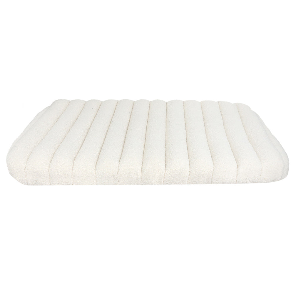Pawz L Size Orthopedic Dog Bed with Sherpa Plush Removable Cover in White