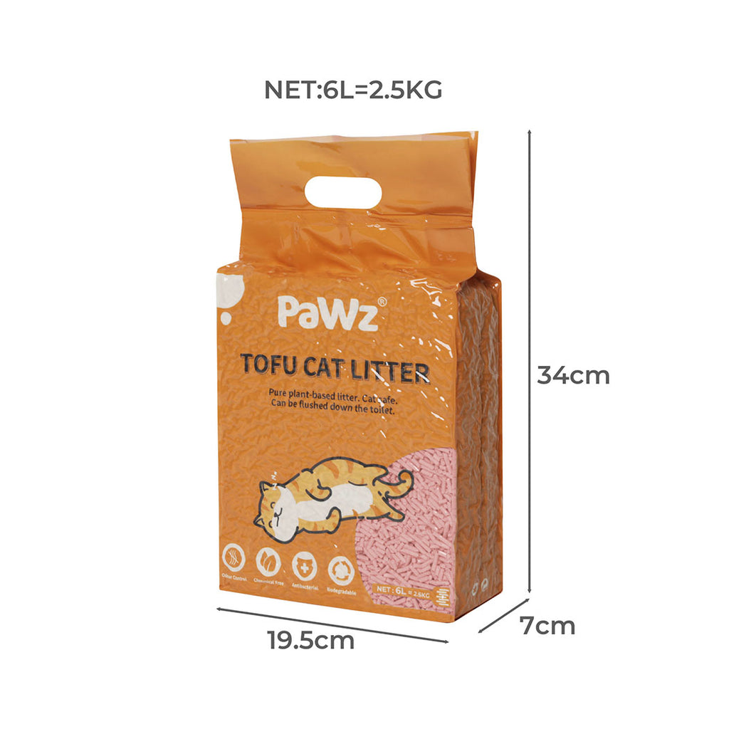 PaWz 2.5kg Tofu Cat Litter Clumping Watermelon x1