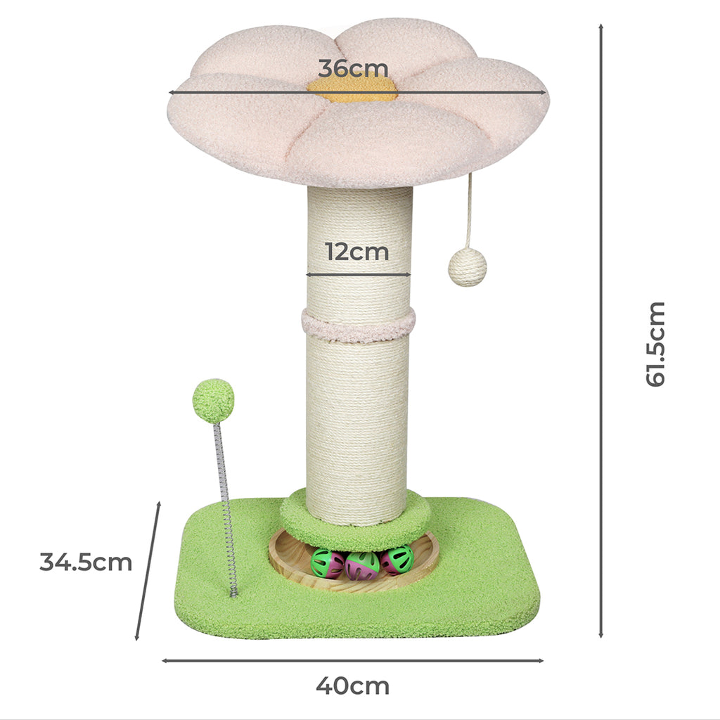 Pawz Cat Scratching Post Flower 61.5cm Cat Tree Tower