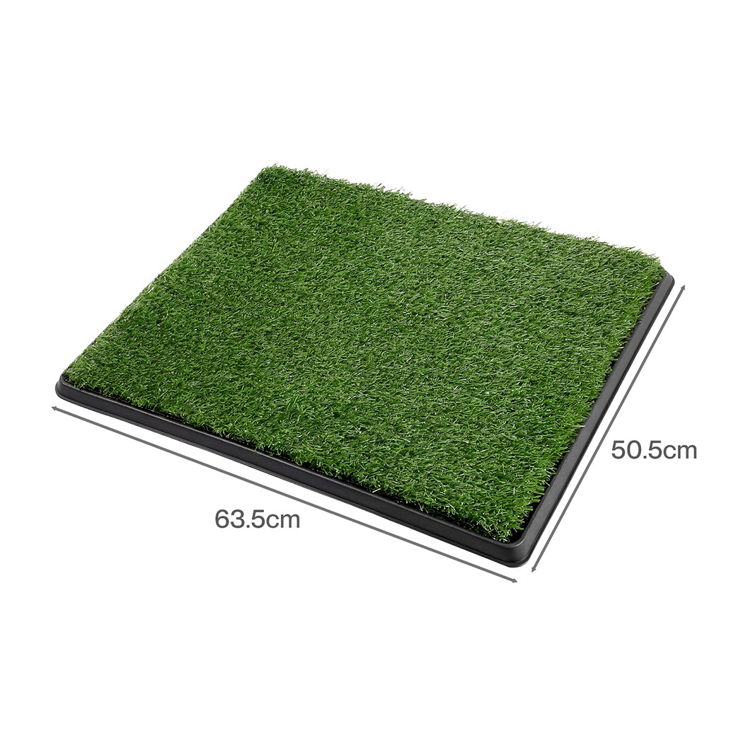 Pawz Dog Potty Tray with Grass Mat Washable Puppy Portable Training Toilet