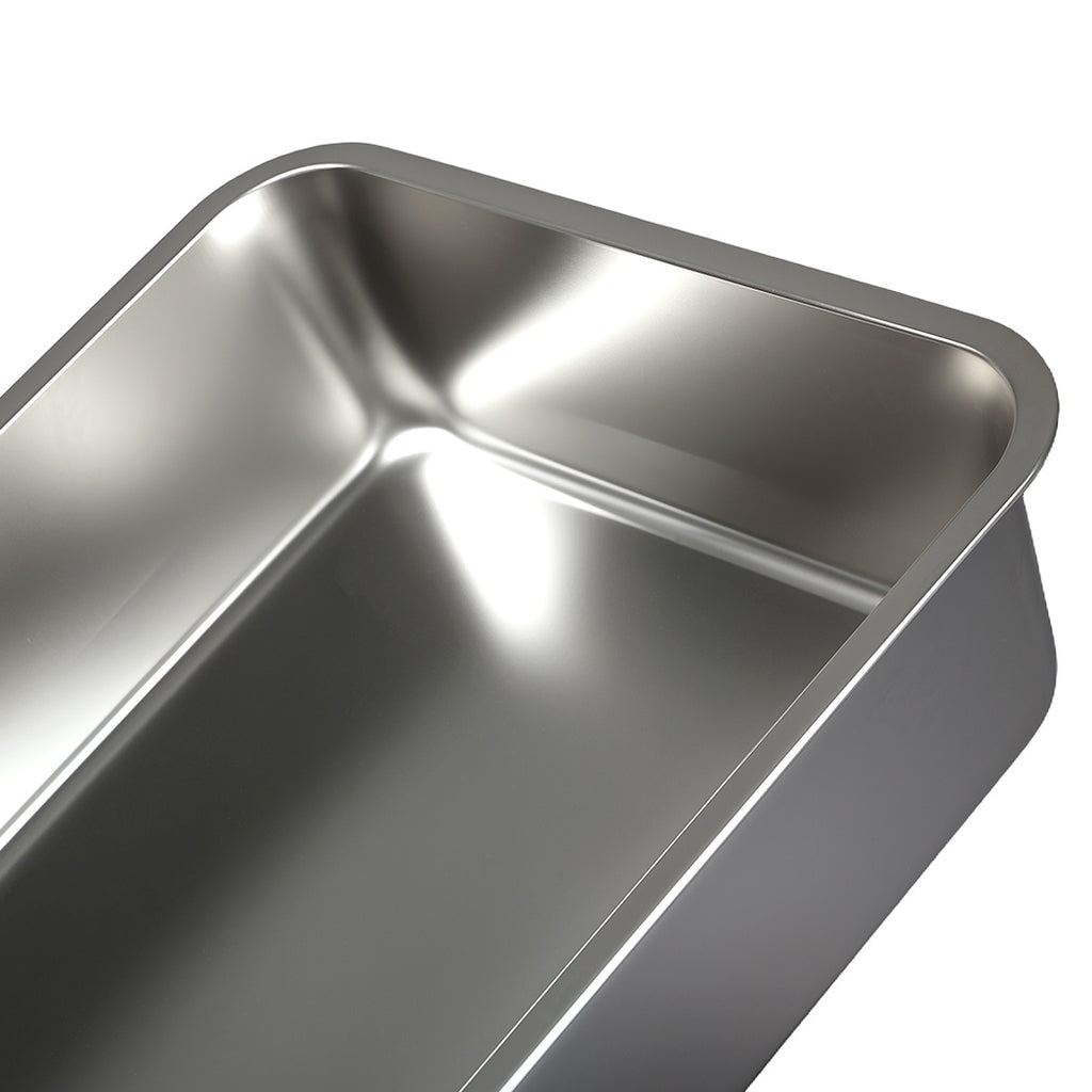 Pawz Stainless Steel Large Semi-Enclosed Cat Litter Box