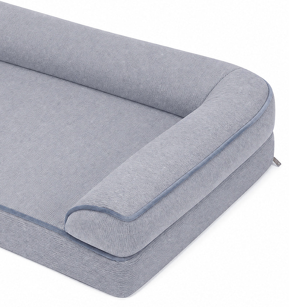 Pawz Cooling Orthopedic Dog Bed Waterproof Lining Washable Memory Foam Grey M