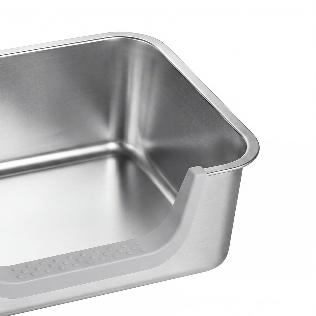 Pawz Stainless Steel Cat Litter Box Low Entry Tray Non-Stick Easy to Clean