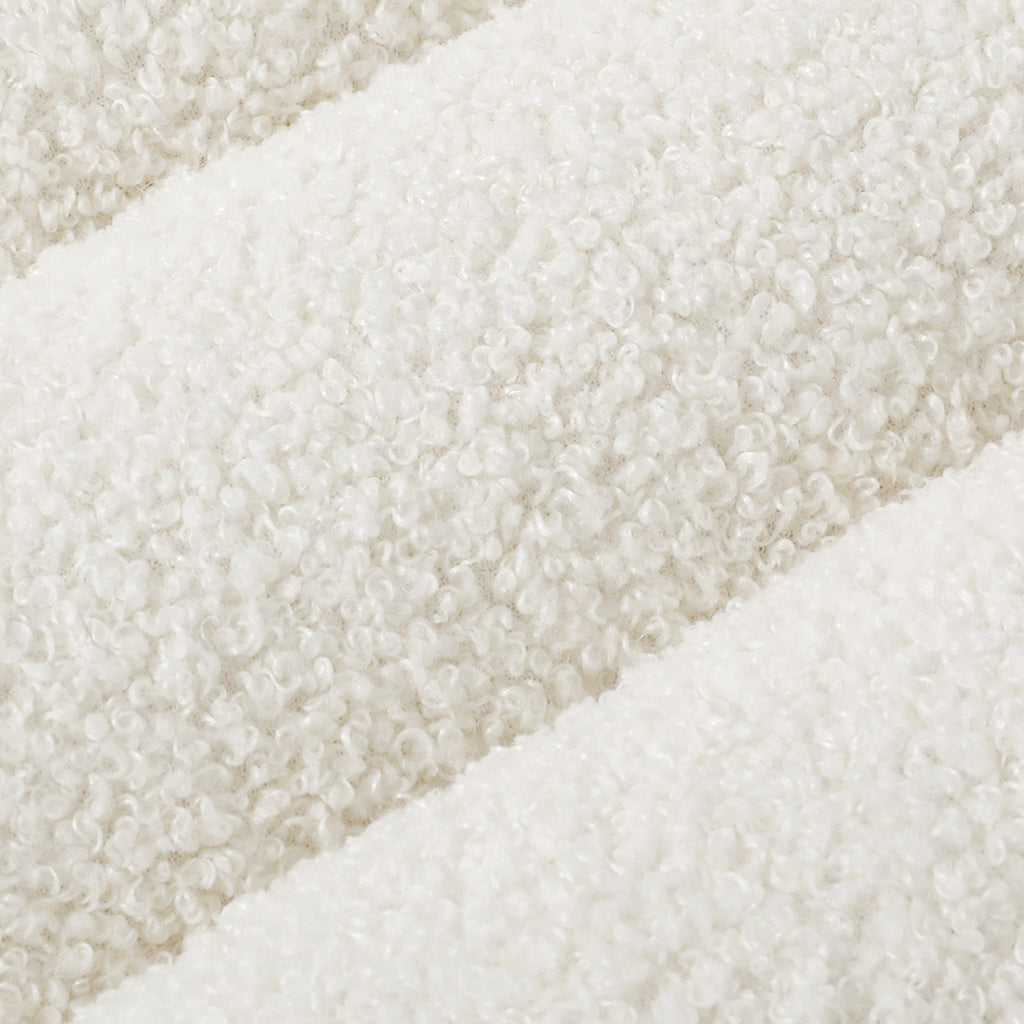 Pawz S Size Orthopedic Dog Bed with Sherpa Plush Removable Cover in White