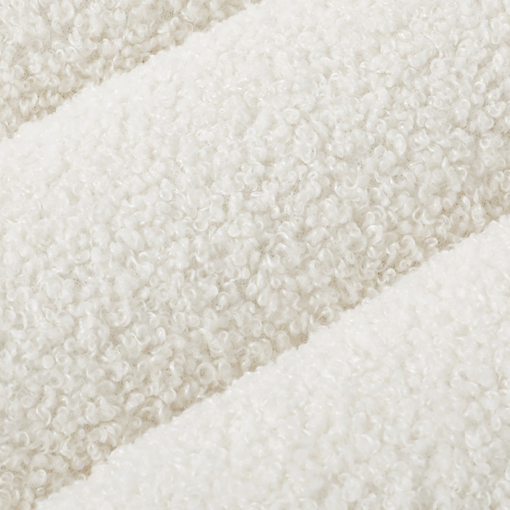 Pawz S Size Orthopedic Dog Bed with Sherpa Plush Removable Cover in White