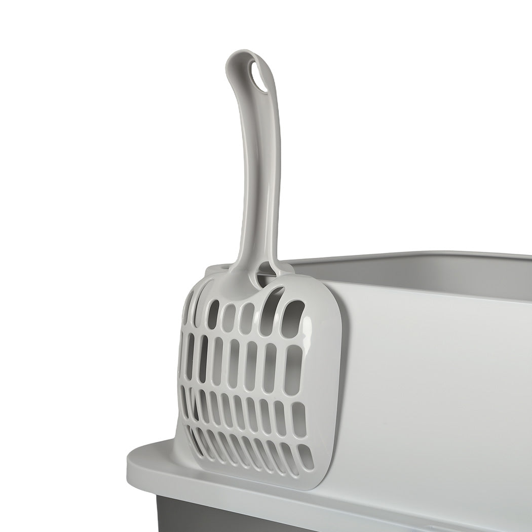 Pawz Stainless Steel Large Semi-Enclosed Cat Litter Box