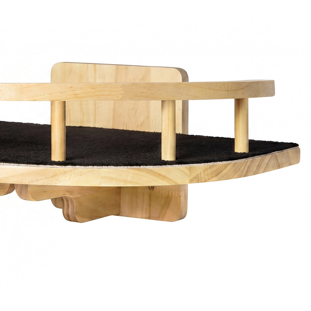 Pawz Cat Wall Shelves Corner Cat Tree with Guard Rail 15mm Pine Wood